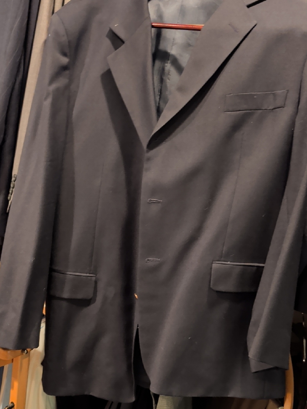 Scala Men's Dark Navy Three-Button Sport Coat